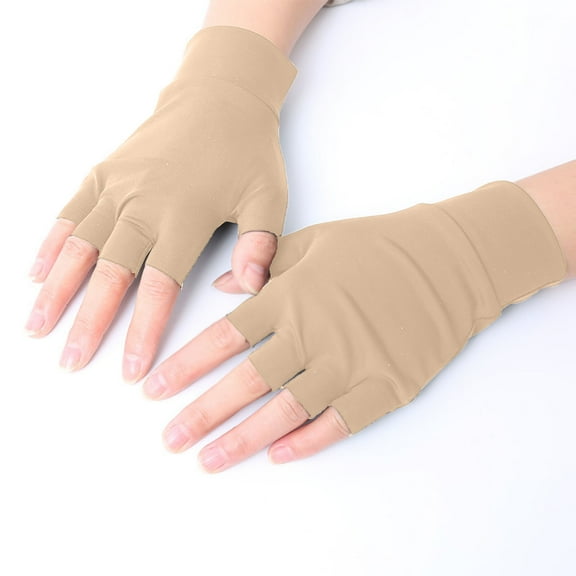 Protective Gloves Beige-1 Pairs Elderly Skin Thin Protector Gloves Tone Fingerless Gloves Bruise Ab Rasion Protective To Cover Br Uising