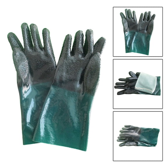Protective Gloves For Sandblaster Pvc Soft Cotton Lining 13 77X10 23In