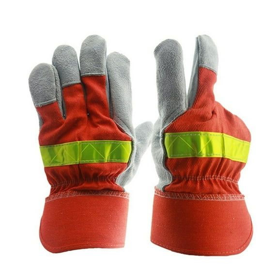 Protective Gloves Proof Anti-fire Equipment Heat -Resistant Flame-retardant Gloves With Reflective Strap ,Easy to Wear