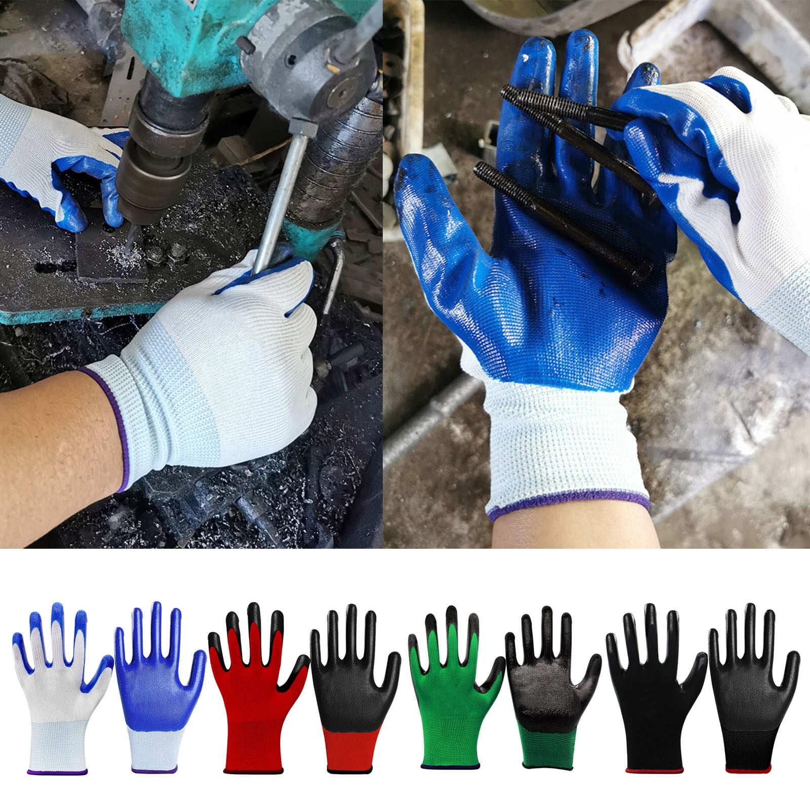 Protective Gloves Wear Oil And Alkali Butyl Blue Rubber Rubber Gloves Rubber Gloves Large