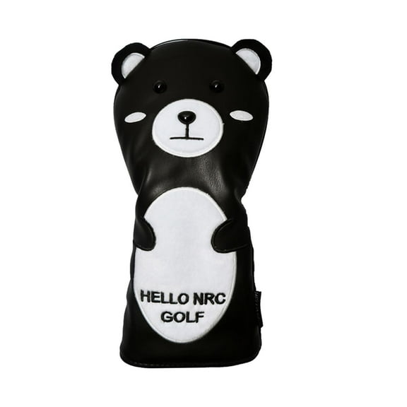 Protective Golf Headcover, Cartoon PU Leather Bear golf Club Head Cover, Durable, Hybrid , DR