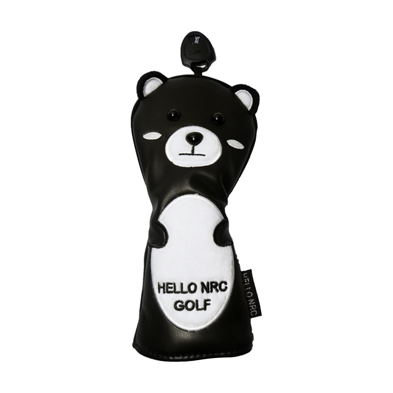 Protective Golf Headcover, Cartoon PU Leather Bear golf Club Head Cover, Durable, Hybrid , UT