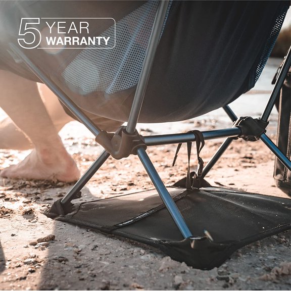 Protective Ground Sheet Accessory for Camp Chairs - Black Polyester Ground Mat for Chair One XL & Savanna