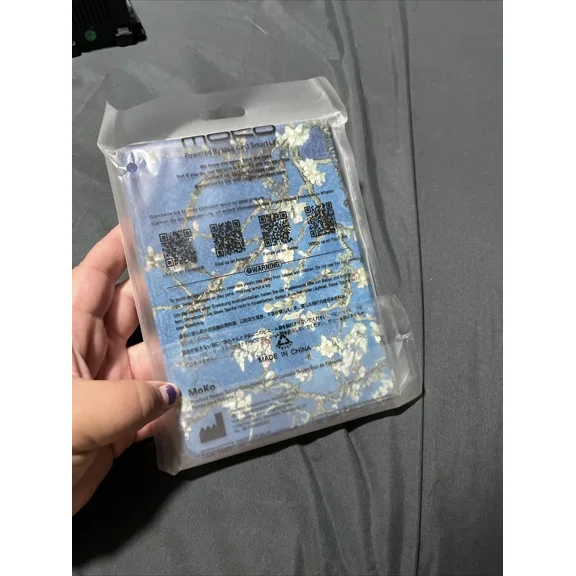 Protective Hard Shell Cover Case For Kindle Paperwhite 2021 Blue Apricot Blossom