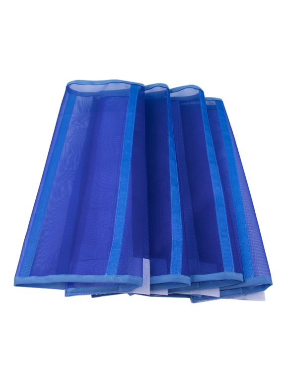 Protective Horse Leg Wraps Fly Mesh Boots for Equine Breathable Loose Leggings Stable Gear Blue 38X48 cm