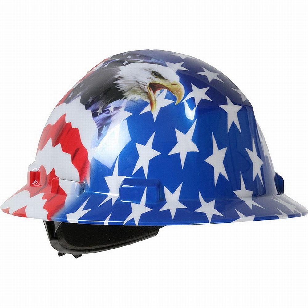 Protective Industrial Class E American Eagle Full Brim Hard Hat 4 Point Ratchet Suspension Walmart