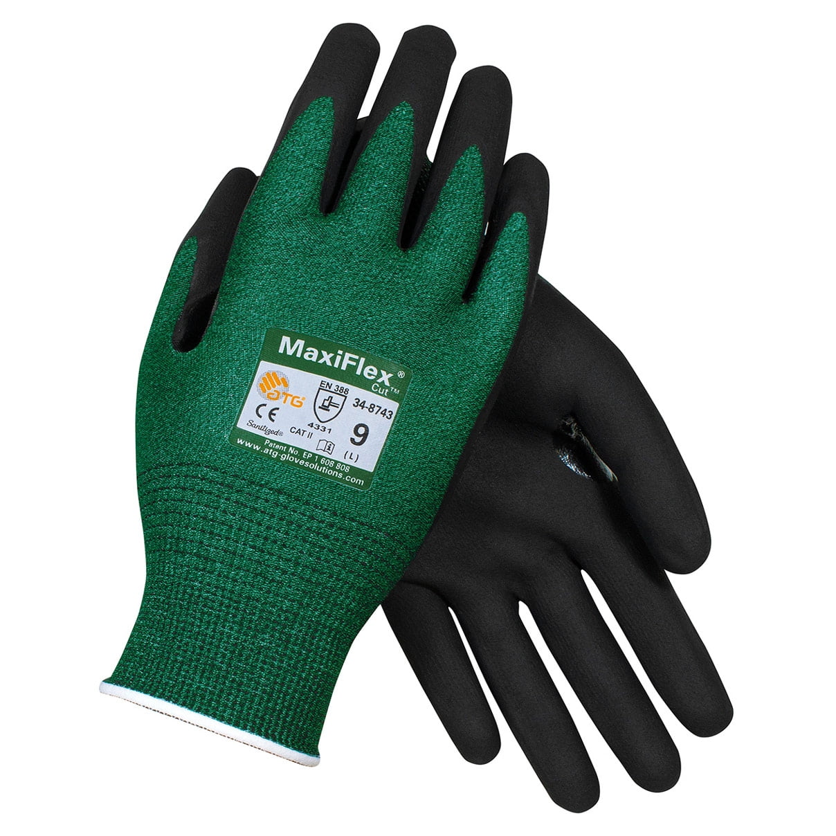 Protective Industrial MaxiFlex Cut by ATG Yarn Knit Nitrile Coated Gloves - 34-8743 XS