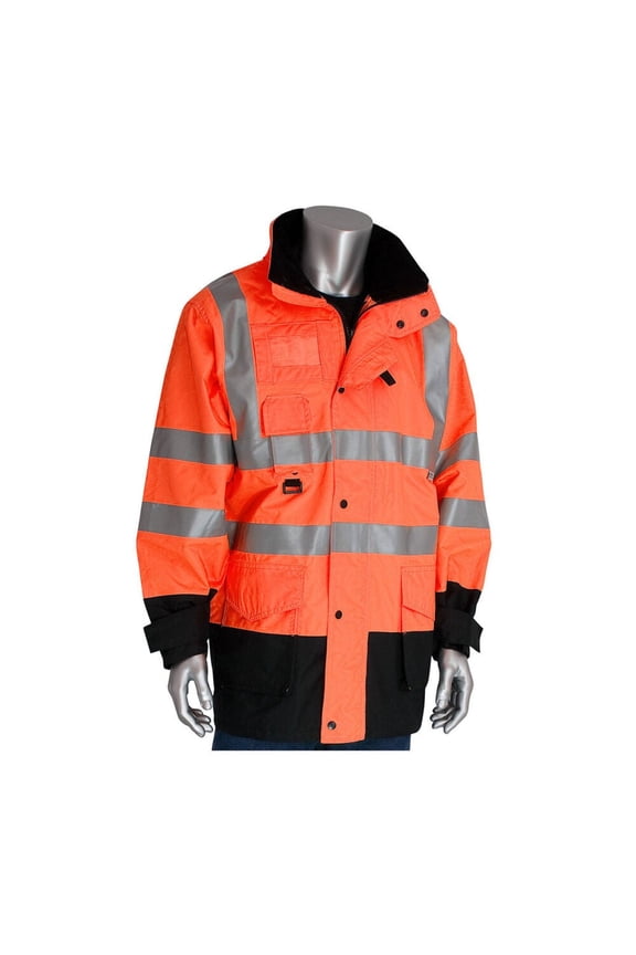 Products 7-In-1 All Conditions Coat Class 3 Hi-Vis Orange Xl