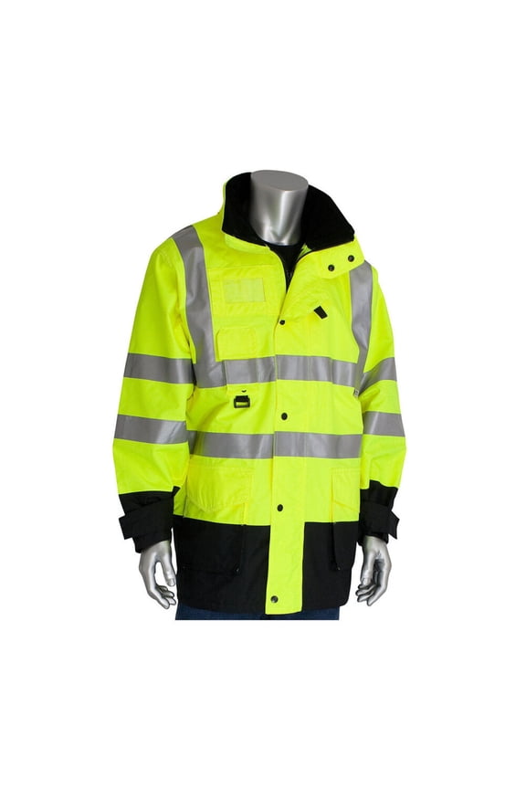 7-In-1 All Conditions Coat Class 3 Hi-Vis Yellow Large