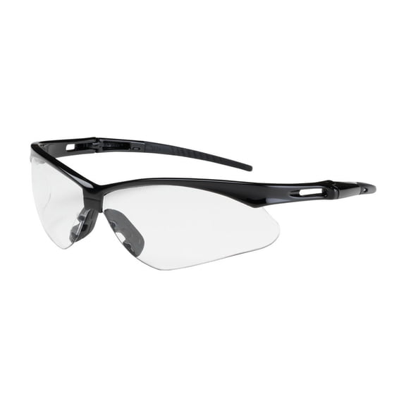 Protective Industrial Products Anser Semi-Rimless Safety Glasses With Black Frame Clear Lens And Anti-Scratch Coating Including Neck Cord