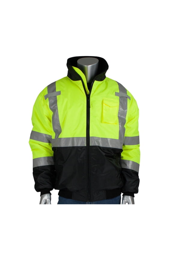 Products Ansir3 Black Bottom Bomber Jacket Hi Vis Lime Yellow 4X