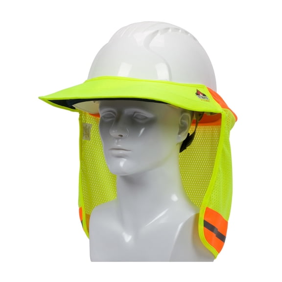 Protective Industrial Products Ez Cool Fr Treated Hard Hat Visor And Neck Shade Hi Vis Yellow