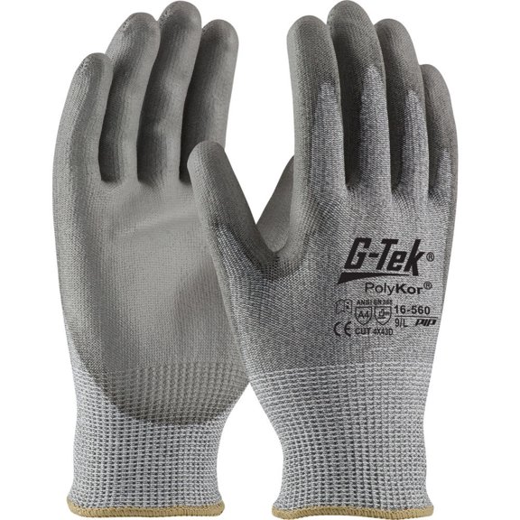 Protective Industrial Products Gloves Gray Seamless Knit G-Tek Polykor Blended 2X 12 Pairs Of Gloves