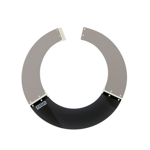 MSA 697410 V-Gard Sun Shield - Standard V-Gard Hat/Full Brim Attachment, Polyurethane Brim Extender, Smoke-Tinted Lexan, Added Sun & Heat Protection, Reusable & Replaceable Hard Hat Accessory