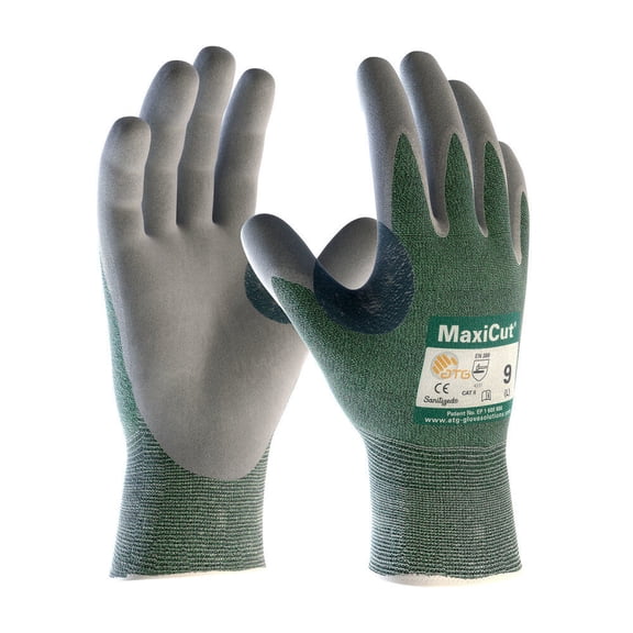 Protective Industrial Products Maxicut Seamless Knit Engineered Yarn Glove With Nitrile Coated Microfoam Grip On Palm And Fingers Small 12 Pairs Of Gloves