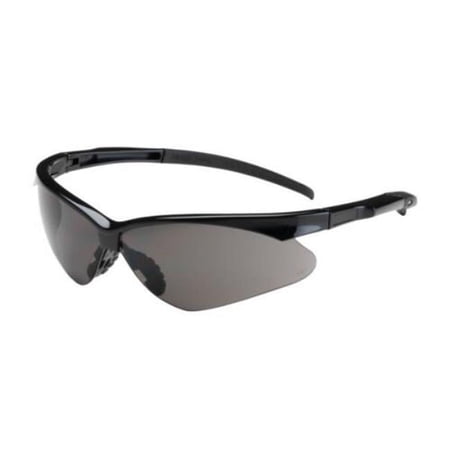 ADVERSARY, Safety Glasses, Anti-Scratch, Gray Lens, Black Frame 250-28-0001