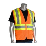 Protective Industrial Products Value Mesh Vest Class 2 Hi-Vis Orange Four Pocket Xl