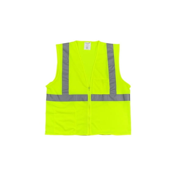 PIP Zipper Safety Vest ANSI Type R Class 2 302-0702Z-LY/2X
