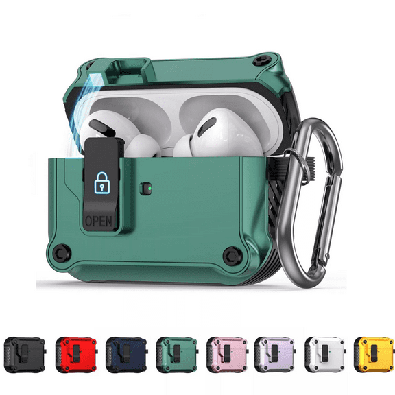 Protective Keychain Case Cover For AirPods 4/Pro 3rd / 2nd /1st Gen Shockproof