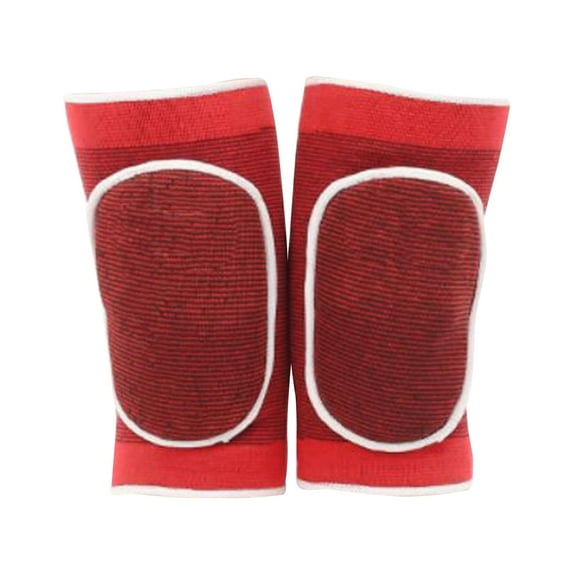 Protective Knee Brace Pad Elastic Sponge Knee Sleeves Breathable 2PCS/Pair for Work Gardening Skating Skateboarding - Red, 20.5x13.5cm