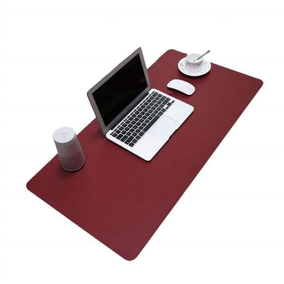 Protective Leather Desk Workstation Mat for Waterproof Soft Pad - Black