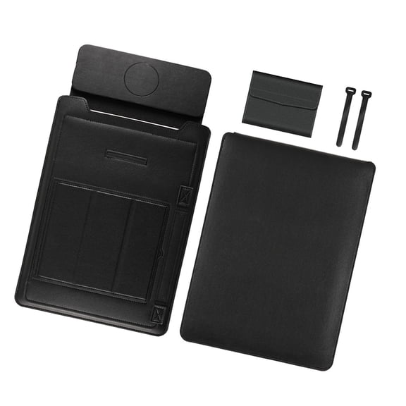 Protective Leather Laptop Case And Stand Offering 15W Wireless Charging For Effortless Power Access Scratch Resistance