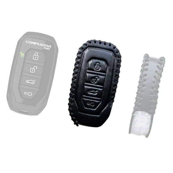 Protective Leather Remote Key Fob Cover for Compustar Prime G15 1-Way Remote Control