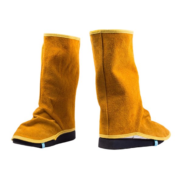 Protective Leather Welding Overshoes Offering Quick Detach Function Heat Proof Flame Retardant and Long Service Wear