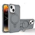 thumbnail image 1 of Protective Magnetic Kickstand Case for iPhone 14 Plus with Tempered Glass Screen Protector - Gray, 1 of 4
