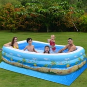 Protective Mat for Above Ground Pool,Inflatable Swimming Pool Protective Pad,116.14x81.1Inch,Ideal for Inflatable Swimming Pool Protection 133.07x94.09Inch
