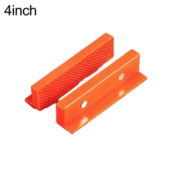 Protective Nylon Vise Pads with Magnetic Attachment Flat Design Anti-Pinch Pads for Carpentry Tools and Workshop Applications (4-inch)
