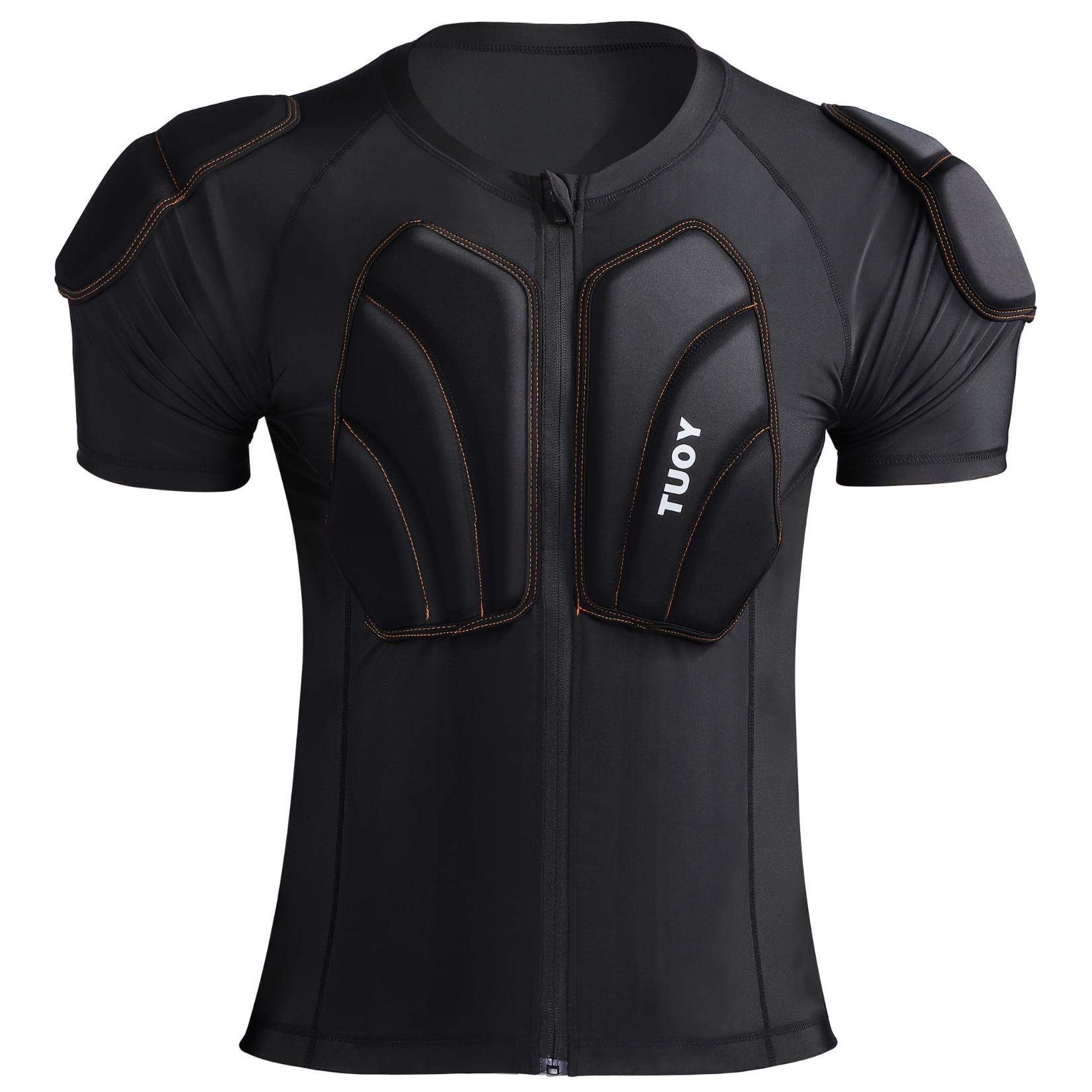 Protective Padded Shirts for Snowboard, Ski, Skate - Adult - Thick 3D Impact Pads, Lightweight & Flexible, Easy Zip Design