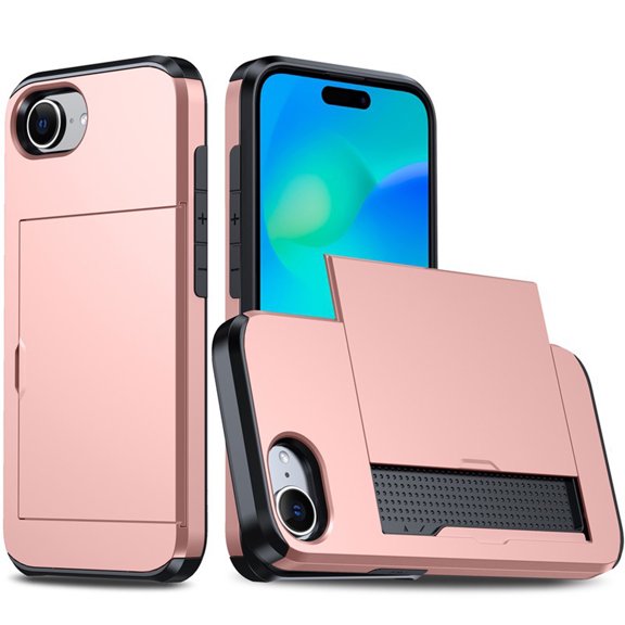 Protective Phone Wallet Case Cover Housing Sleeve with Builtin Card Slot Compartment and Impact Absorption Everyday Use