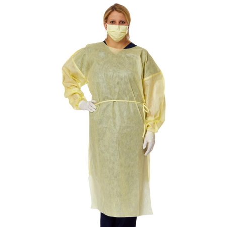 Protective Procedure Gown QuickComply X-Large Yellow NonSterile AAMI Level 2 Disposable (BG/10)