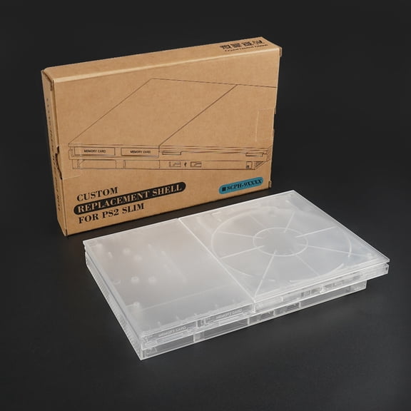 Protective Replacement Case for PS2 7XXXX/9XXXX Series Consoles, Transparent Shell, Multiple Colors, Not Compatible with SCPH-70011
