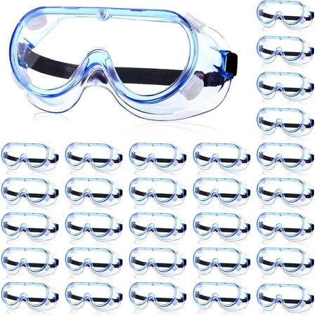 Protective Safety Goggles Lab Over Glasses Clear Anti Fog Eye Protection Goggles for Men Women