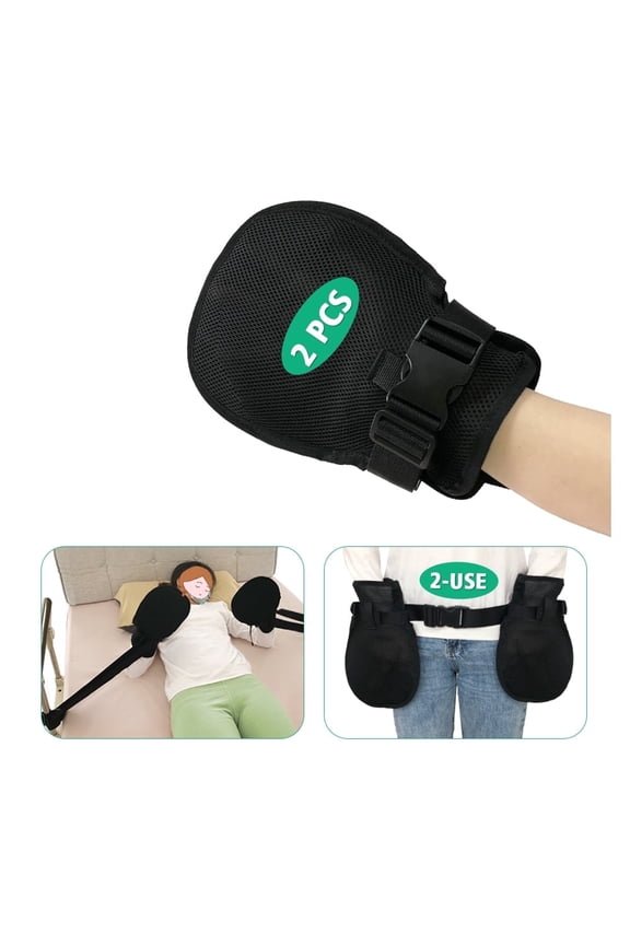 Protective Safety Mittens for Adults, Soft Mesh Hand Cover Gloves with Adjustable Straps, Breathable Design for Comfort and Daily Care, 1 Pair