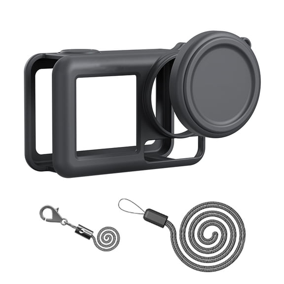 Protective Silicone Skin Case Plus Lens Cover and Lanyard for Action 5Pro Camera Accessories