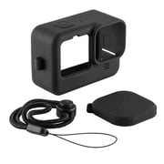 Protective Silicone Sleeve Rubber Case + Lanyard + Lens Cap for GoPro Hero9 Hero10 Hero11