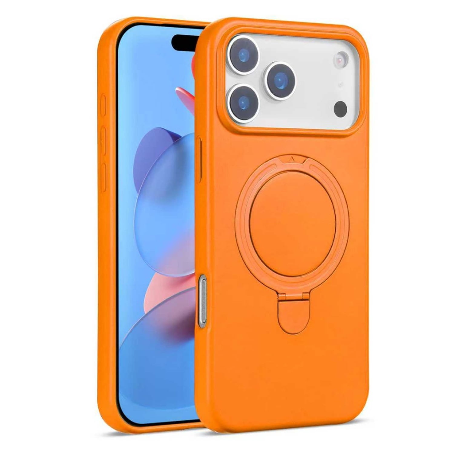 Protective Silicone Stand Case with Magsafe for iPhone 17 Pro - Orange