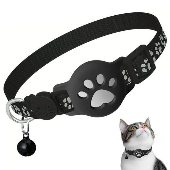 Protective Style Reflective Collar for Cat and Dog Nylon Material Outdoor Use with Loud Button Clip and Glow Feature