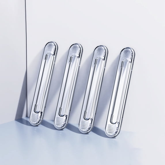 Protective Tape 9x1.7cm Invisible Transparent Door Handle Sticker - White PVC Anti-Collision, Waterproof, Reusable Furniture Guard for Refrigerator, Cabinets, Chairs
