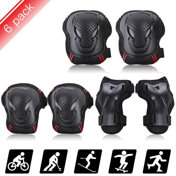 Protective gear suit,Wrist Equipment Set 6 Kit Knee Set 6 Kit Pads Pads Wrist Pads Wrist Equipment Set Safety Pads Knee Pads Siuke Zdhf Set Pads