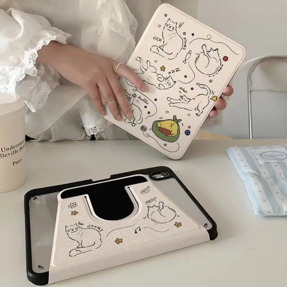 Protective for iPad Case M4 24s Pro11 Air 11 Gen5/6 Air2 10th Gen M2 Air6 M3 Air7 Mini4/5/6 25s A16 Gen11th Gen7 Gen8 Gen9 Pro 12.9 Air4/Air5 Air 13 Inch Cartoon Cute Tablet Cover