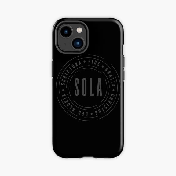 Protective iPhone Case 5 Solas Of The Reformation Scripture Faith Grace Christ Glory Phone Case IP13/14 Magnetic MagSafe Compatible