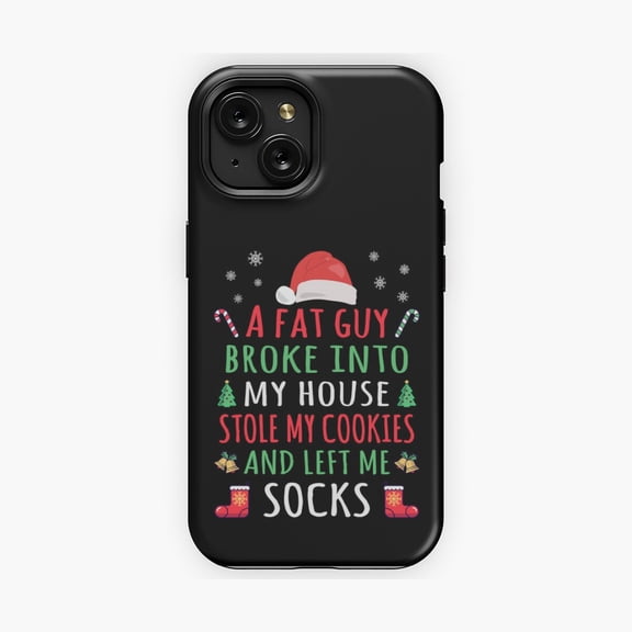 Protective iPhone Case A Guy Broke Into My House Quote Inspired Phone Case Podcast Slogan Shield IP15 Magnetic MagSafe Compatible
