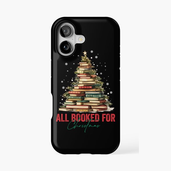 Protective iPhone Case All Booked Christmas Reading Phone Case IP13/14 Magnetic MagSafe Compatible