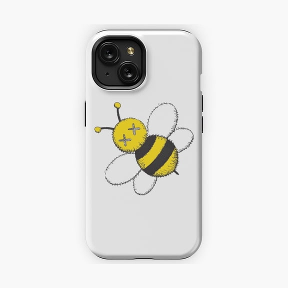 Protective iPhone Case Alone Flying Bee Nature Inspired Minimalist Phone Case Bumblebee Insect Honey Botanical Shield IP15 Magnetic MagSafe Compatible