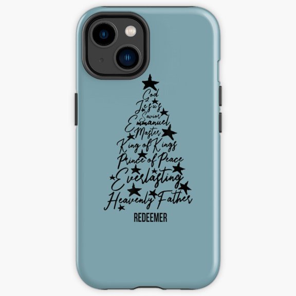 Protective iPhone Case Angel Winter Celestial Religious Herald Impact Resistant Case IP13/14 Magnetic MagSafe Compatible