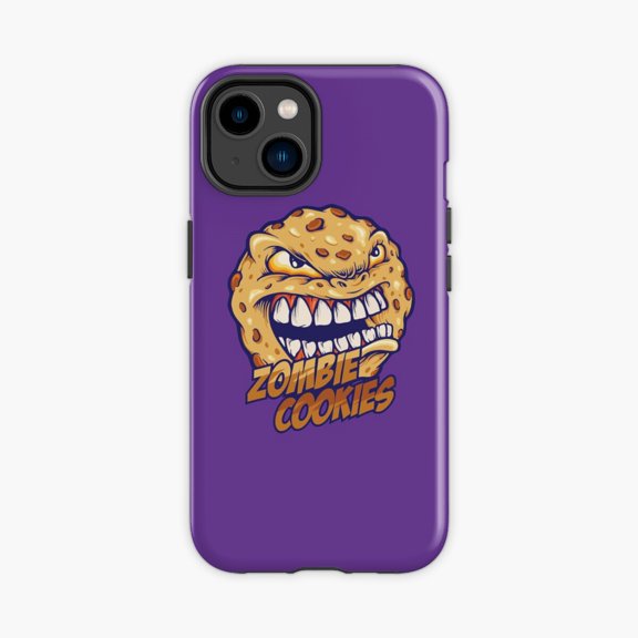 Protective iPhone Case Angry Zombie Cookie Halloween Theme Phone Case IP13/14 Magnetic MagSafe Compatible